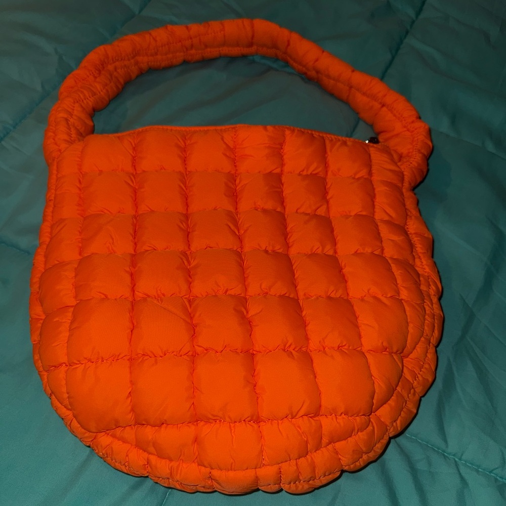 Orange Quilted Women's Bag